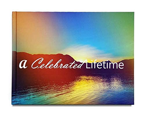 Konig House Funeral Guest Book, Celebrated Lifetime Memorial Guest Book, Registration Book, Condolence Book, Remembrance Book, Contemporary Matte Finish, Hard Cover