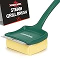 XUDAKAIXIN 19" Large Bristle-Free Steam Cleaning Grill Brush,Replaceable BBQ Cleaning Head,Safe Grill Accessories for Cast Iron Grates/Porcelain/Weber Gas/Charcoal Grill - Gifts for Men Dad Husband