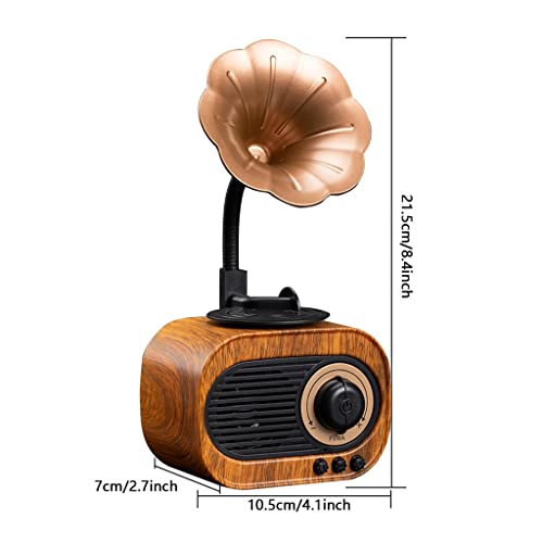 Altavoz Radio Retro Vintage Forma Gramófono miniatura 6