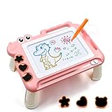 AiTuiTui Magnetic Drawing Board Toddler Toys with Legs for Girls, Color Sketch Writing Scribble Doodle Pad Travel Games, Educational Learning Kids Toys for Birthday or Valentine Gift (Pink)