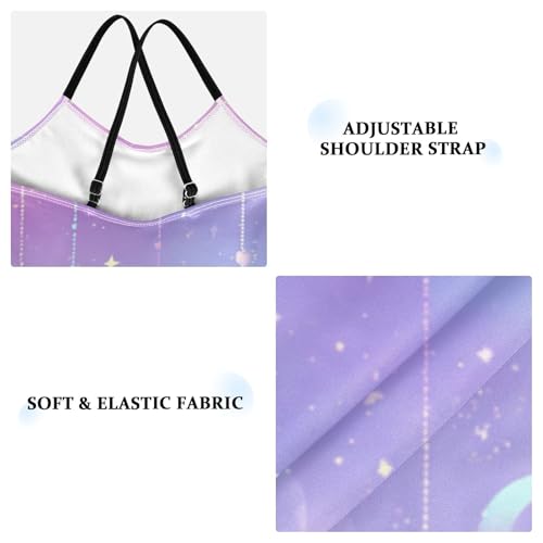 susiyo Red Purple and Blue Stars Girls One Piece Swimsuits with Adjustable Straps Bathing Suits for 3-10 Years Old3