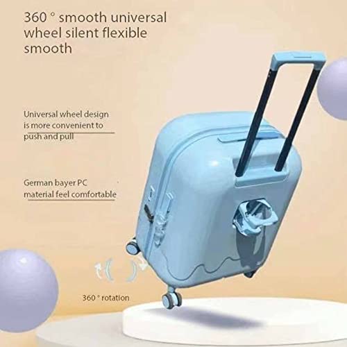 Trolley Suitcase, Height Case, Charging with Cup Holder, Combination Lock, Universal Wheel Suitcase,Pink-60 * 40 * 30CM2