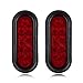 Partswcgg 6 Inch Oval LED Trailer Tail Lights 10 LED, 10Pcs Trailer Truck Brake RED 6