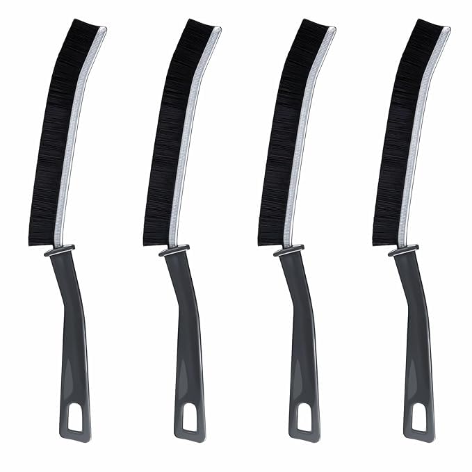Image of Gap Cleaning Brush Multi-Purpose Door Window Track Deep Cleaning Brush Supplies，Bathroom Gap Cleaning Brush (4, Black)