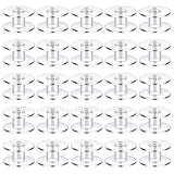 Doxiru 25 Stück Nähmaschinenspulen, Kunststoffspulen für Nähmaschinen mit Spulenkapsel, Nähmaschinen-Unterfadenspulen aus Kunststoff