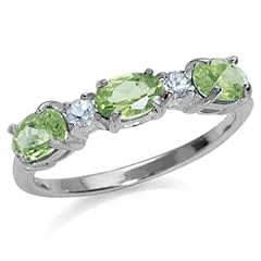 Natural Green Peridot & White Topaz