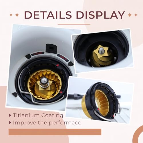 Image of Conical Grinder Upper Lower Burr Compatible with Breville Sage Barista Espresso Coffee Machines 870 /878 /880 /860 /840 /810 /450 /500-5 star (Titanium Gold)