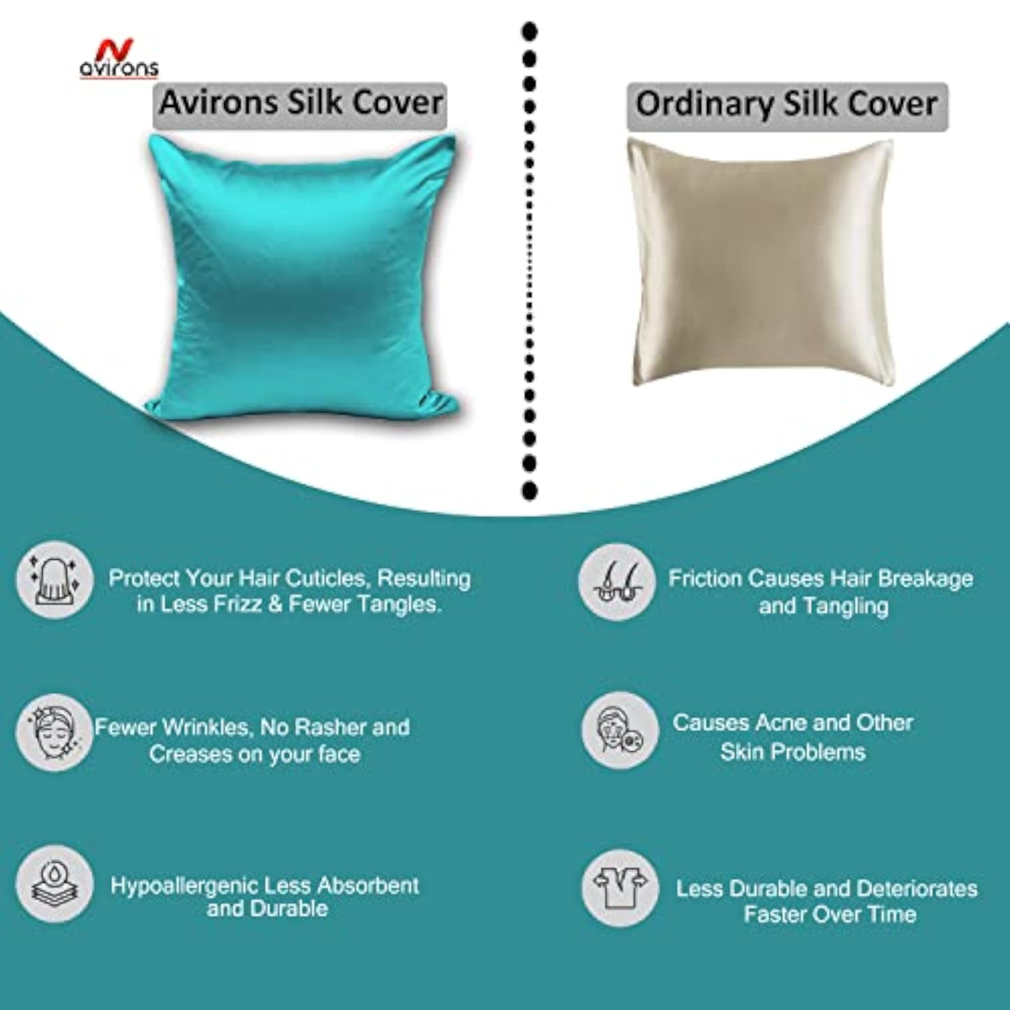 Satin Silk Cushion Covers Set of 2