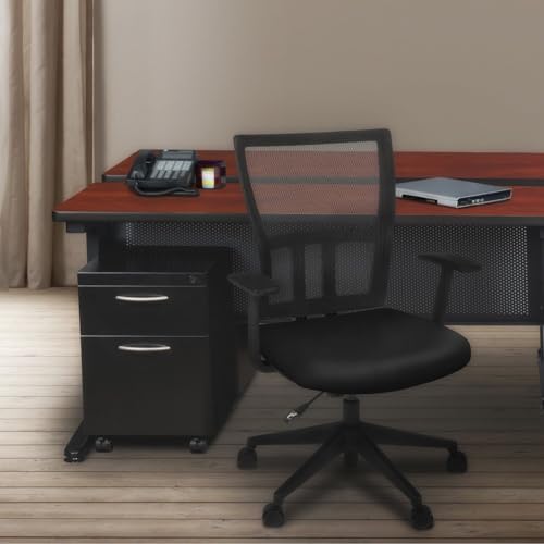 HomeStock Baroque Bonanza 58' Benching Station Cherry Beautiful Cherry Wood Finish Durable Office Workspace with Classic Style and Ample Surface Area