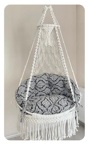home decoration Elegant DecorationMacrame Handmade chair Swing, Hanging Cotton Hammock Chair for living room, roof top, garden, balcony, patio, gifts, Home Decor Used for living rooms, roofs, gardens,