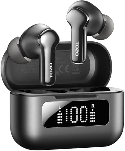 TOZO Hybrid Active Noise Cancelling Wireless Earbuds with 6 Mics ...