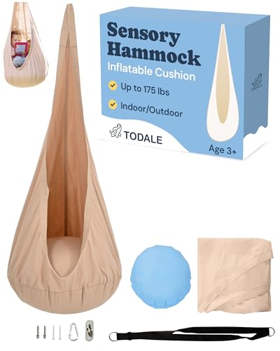 Todale Sensory Inflatable Cushion Swing - Ceiling Hammock...