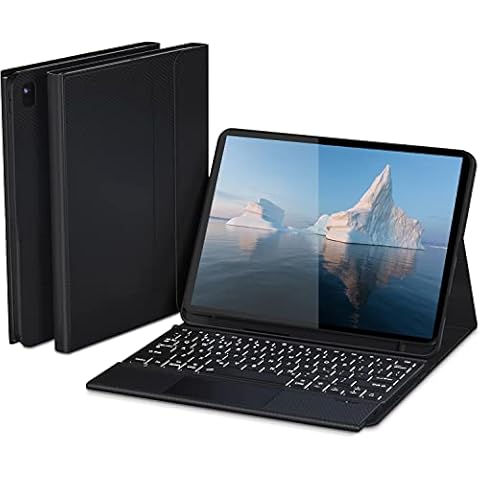 DoohowCase Funda con Teclado para Lenovo Tab P11 11" 2020 (TB-J606F / TB-J606X), Teclado con retroiluminación de 7 Colores Cover