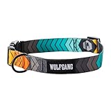 Wolfgang Hundehalsband, strapazierfähig, verstellbar, breit, mit Schnellverschluss-Nylon-Schnalle, für Spaziergänge und Training, ChevTech-Druck, Größe M