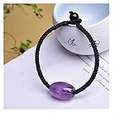Pulseras para Mujer, Pulsera Tejida de Amatista Natural, Cuentas de Barril Tejidas, Piedra curativa de Cristal, Regalo para Mujer a China