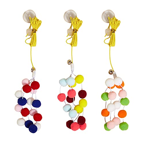 Cats Bouncing Toy Hanging Door Cats Scratch Rope Scratch Rope Cats Teaser and Exercise Toy Pompoms