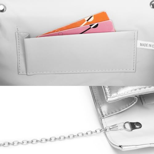 Image of Gurina Evening Clutch Purses for Women Formal Party Clutch Bags Cocktail Prom Shoulder Handbags Shiny Crystal Bow Flap Purses