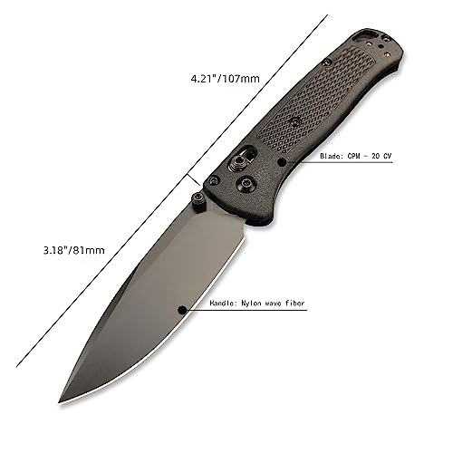Daofeng Edc Black Lightweight Folding Pocket Knife Manual Thumb Studs Open Drop-Point Blade Plain Edge Coated Fiberglass Handle Axis Lock #TOP1