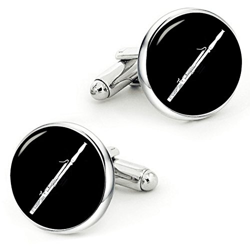 Kooer Bassoon Cufflinks Personalized Musical Instrument Cuff Links Gift for Men (Bassoon)