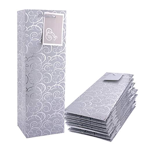 Sdootjewelry 36-Pack Wine Gift Bags (Silver)