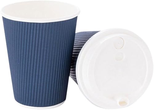 Vista 427 de Vasos de café de papel aislado de pared corrugada, 8 oz, Anaranjado