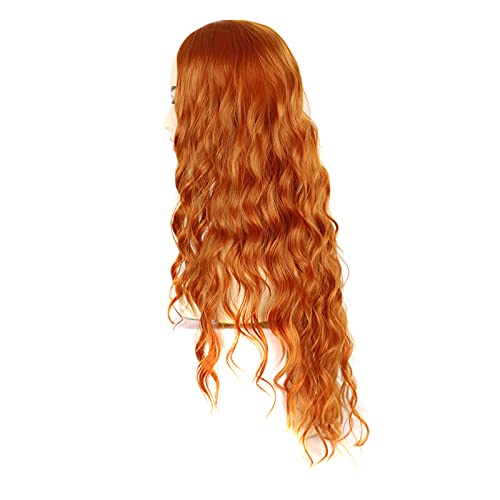 Perruque longue bouclée anime à coiffure couleur volumineuse - 7