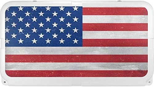 Skinit Decal Skin Compatible with YETI Tundra 65 Hard Cooler - Originally Designed American Flag Distressed Design