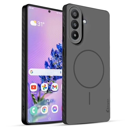 Image of KARWAN Slim Shockproof Back Case Cover Compatible with Samsung Galaxy A36,Dual Layer Armor Protection with Matt Finish, Heavy Duty Cover with Magnetic MagEase Wireless Charging (Black)