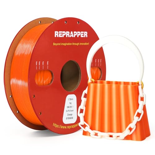 Image of Reprapper Silk TPU Filament, 95A Shore Hardness, 1kg TPU 1.75mm, Elastic 3D Printer Filament, Flexible & Soft Filament for 3D Printer (± 0.03mm) 2.2lb, Orange