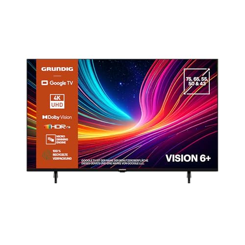 GRUNDIG 50 VOE 74 Fernseher 50 Zoll (126 cm) LED TV, Google TV, 4K UHD, Dolby Digital, HDR10, Micro Dimming Engine, Chromecast Built-in, Bluetooth, Smart TV, Schwarz GRUNDIG 50 VOE 74 Fernseher 50 Zoll (126 cm) LED TV, Google TV, 4K UHD, Dolby Digital, HDR10, Micro Dimming Engine, Chromecast Built-in, Bluetooth, Smart TV, Schwarz