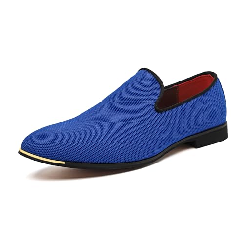 Image of FLQL Men's Luxury Penny Loafer Slip-On Velvet Shoes Party Dancing Shoes Suede Wedding Shoes Plus Size 7-13