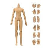 SacPero 1/8 BJD Doll Body Ball 8.2 in Jointed SD Dolls Nendoroid Body 40 Joints Girls Boys Body with 6 Set Spare Hands (Boy,Normal Black)
