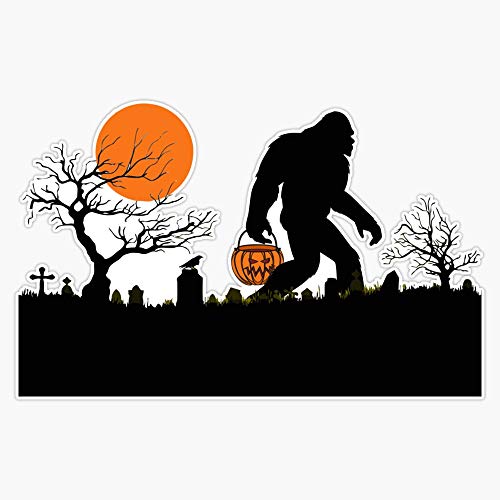 Bigfoot In Graveyard Funny Sasquatch Bigfoot Halloween Costume Sticker Decal Vinyl Bumper Sticker Decal Waterproof 5