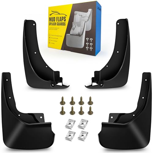 Image of Mud Flaps Compatible with Ford 2011-2014 Explorer (Wheelbase 112.6) / 2015-2019 Explorer (Wheelbase 112.8), Dedicated Mudguard for Four Seasons Universal Protection, Front and Rear