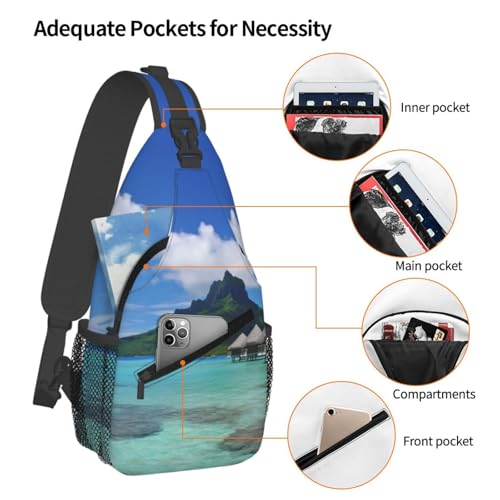 Mochila Sling Crossbody Negra Compacta y Versátil miniatura 3