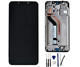 LCD Display Screen Digitizer Touch Screen Glass Panel Assembly with Frame Replacement for Xiaomi Mi Pocophone F1 / Poco F1 6.18