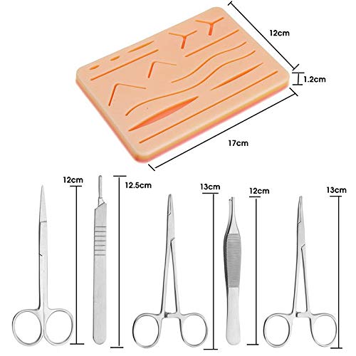 Medical Skin Suture Surgical Training Kit Silicone Pad