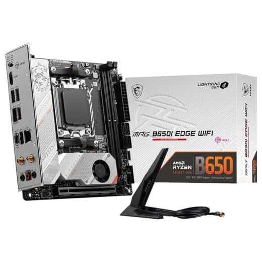 MSI MPG B650I Edge WiFi Gaming Motherboard (AMD Ryzen 9000/8000/7000 Series Processors, AM5, DDR5, PCIe 4.0, M.2, SATA 6Gb/s, USB 3.2 Gen 2, HDMI, Wi-Fi 6E, Bluetooth 5.3, 2.5Gbps LAN, Mini-ITX)