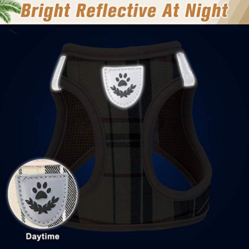 PUPTECK Soft Mesh Cat Harness and Leash Set, Escape Proof Vest Harnesses for Outdoor Walking with Classic Plaid Pattern⦠- Image 6