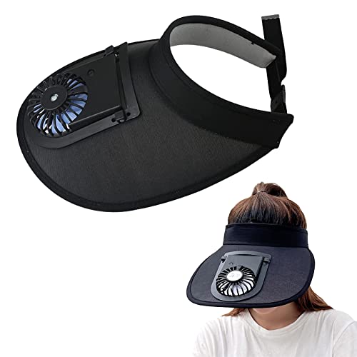 WushXiao 1 PCS Casquette de Baseball USB avec Ventilateur Cool Chapeau Papa Chapeaux Hommes Mini Ventilateur Un été Chapeau de Soleil Ventilateur USB Noir Cover