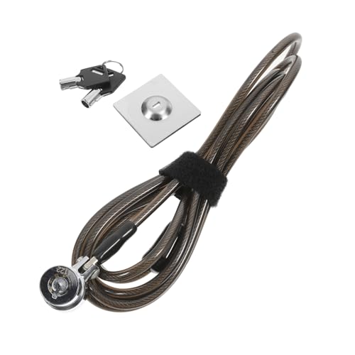 HEALSOPTHY Serrure pour Ordinateur Portable Antivol Câble Acier Longue 1,9 m Sécurisée Bureau Domicile Noir en Alliage De Zinc