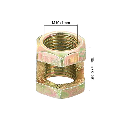 Patikil M10X1Mm Hexagon Coupling Nut, 6 Pack 15Mm Thread Zinc Plated Fastener Lamp Pipe Rod Connector Hex Hardware Repair For Chandelier Ceiling Light Diy #TOP1