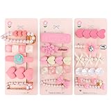 3Pack Cute kawaii Hair Clips for Girl Women 2.5 inch Cutecore Hair Accessories for Girls Decorative Pearl Hair Clips for Styling Small Metal Clip for Kids Teens Women