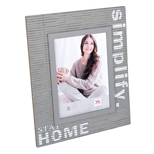 walther design Cornice Grigia 13 x 18 cm in Legno per Ritratto con Decorazione letteringSimplify YS318D