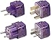 NEW! 4 Pieces HIGH QUALITY ASIA TRAVEL ADAPTER Pack for MOST countries in ASIA; CHINA THAILAND MALAYSIA SOUTH KOREA SINGAPORE INDONESIA PHILIPPINES VIETNAM LAOS CAMBODIA BURMA HONG KONG MACAU and more / WITH DUAL PLUG-IN PORTS AND BUILT-IN SURGE PROTECTORS