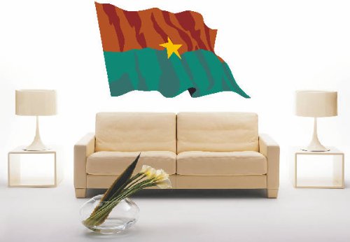 Adesivo ls29 Burkina Faso – BURKINA FASO colori/Multicolore come Bandiera, Vinile, 180x119 cm