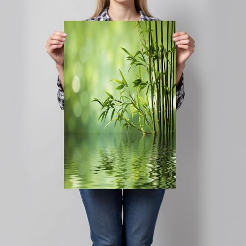 Peinture à l’huile motif de forêt de bambous pour retrouver la sérénité