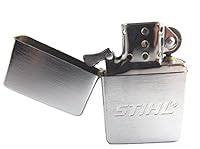 Stihl Sturmfeuerzeug Gravur Feuerzeug Chrom Gebürstet Klappbar Nachfüllbar