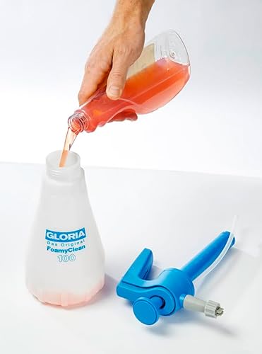 GLORIA FoamyClean 100 – Kompakter Schaumsprüher für effiziente Reinigung im Haushalt | 1 L Kapazität | Individuell anpassbarer Schaum | Ideal für Bad, Küche, Fenster & mehr