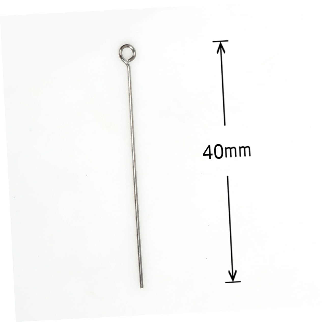 15 Pcs 4 Balls with Ring Head Eye Pin Antique Silver Plated 20 Gauge 2.5 Inch